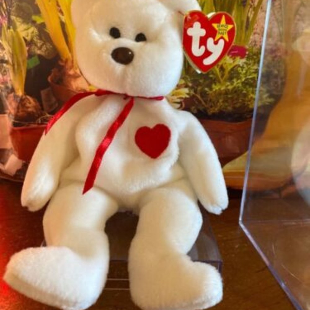 Rare Ty Beanie Babies Valentino the Teddy Bear 1993/1994